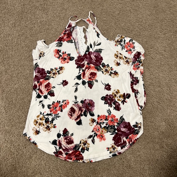 Daytrip cold shoulder floral top - Picture 2 of 4